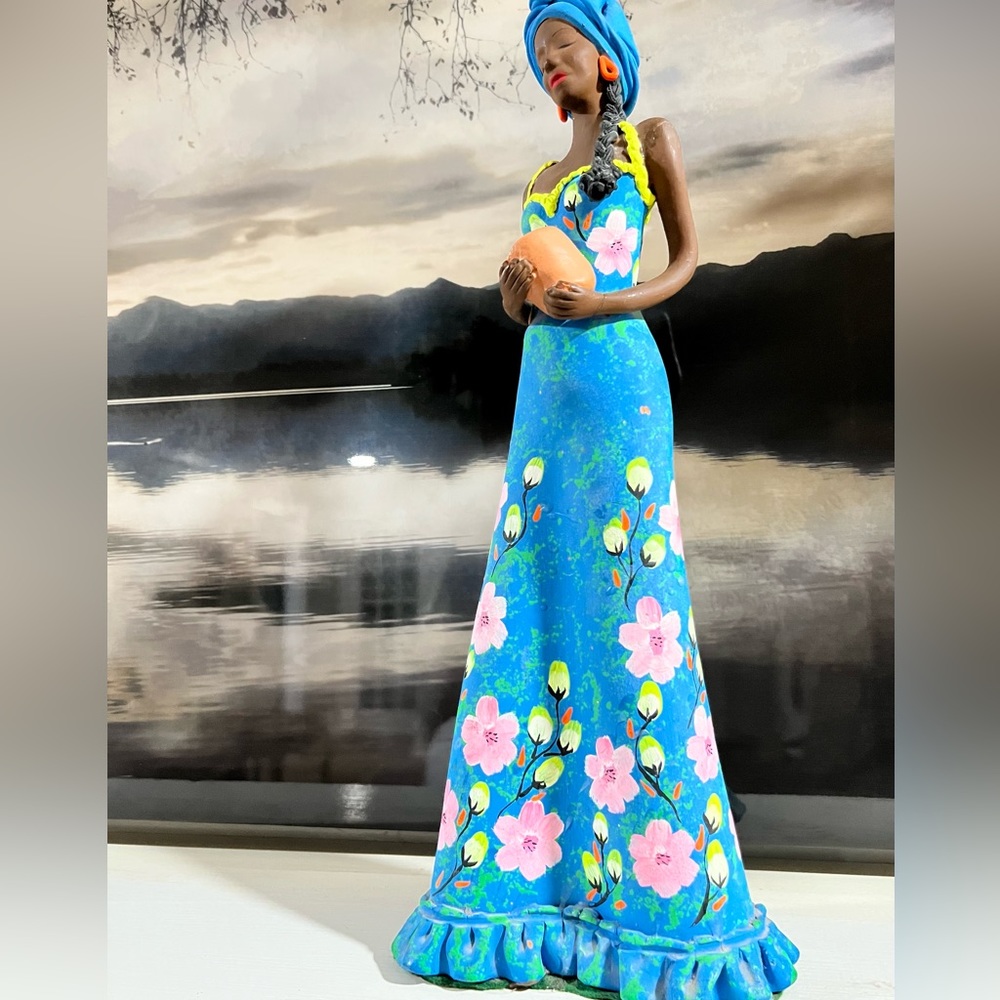 Beautiful Venezuelan doll, made of clay